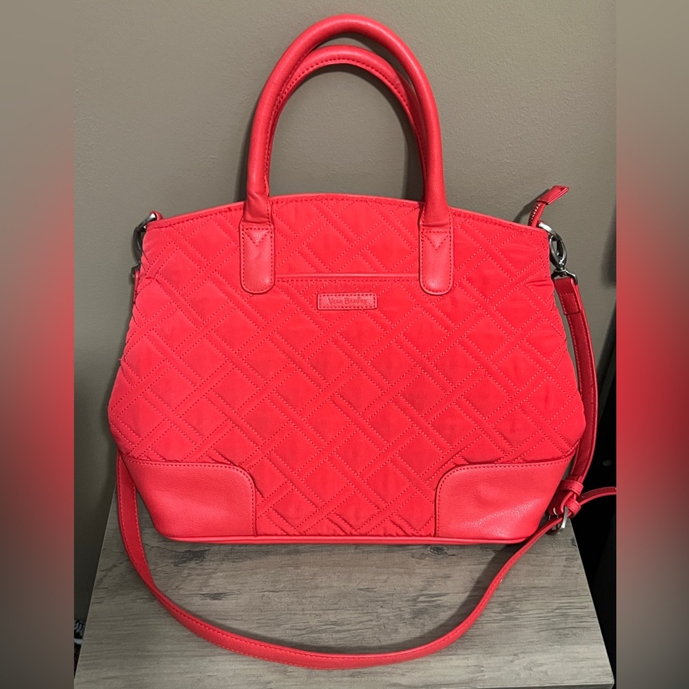 Vera Bradley NWOT Day Off Satchel Red Microfiber